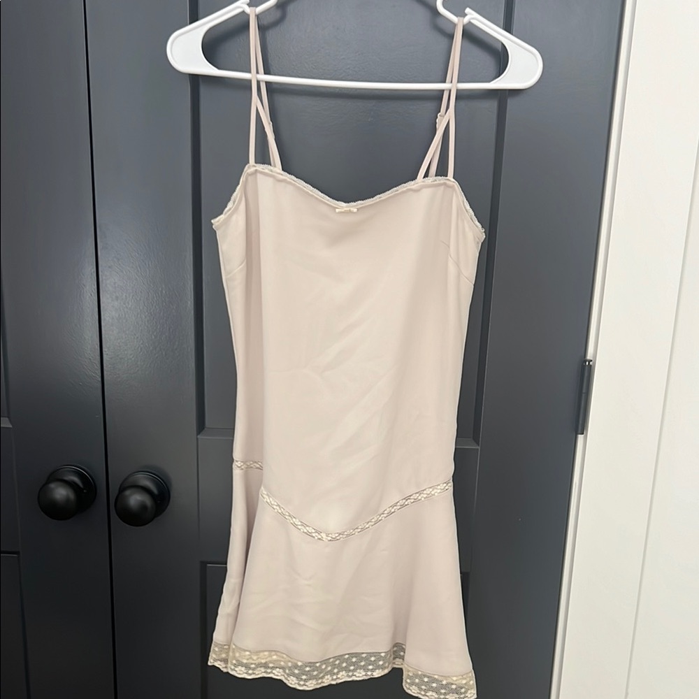Elegant Cream Slip Dress